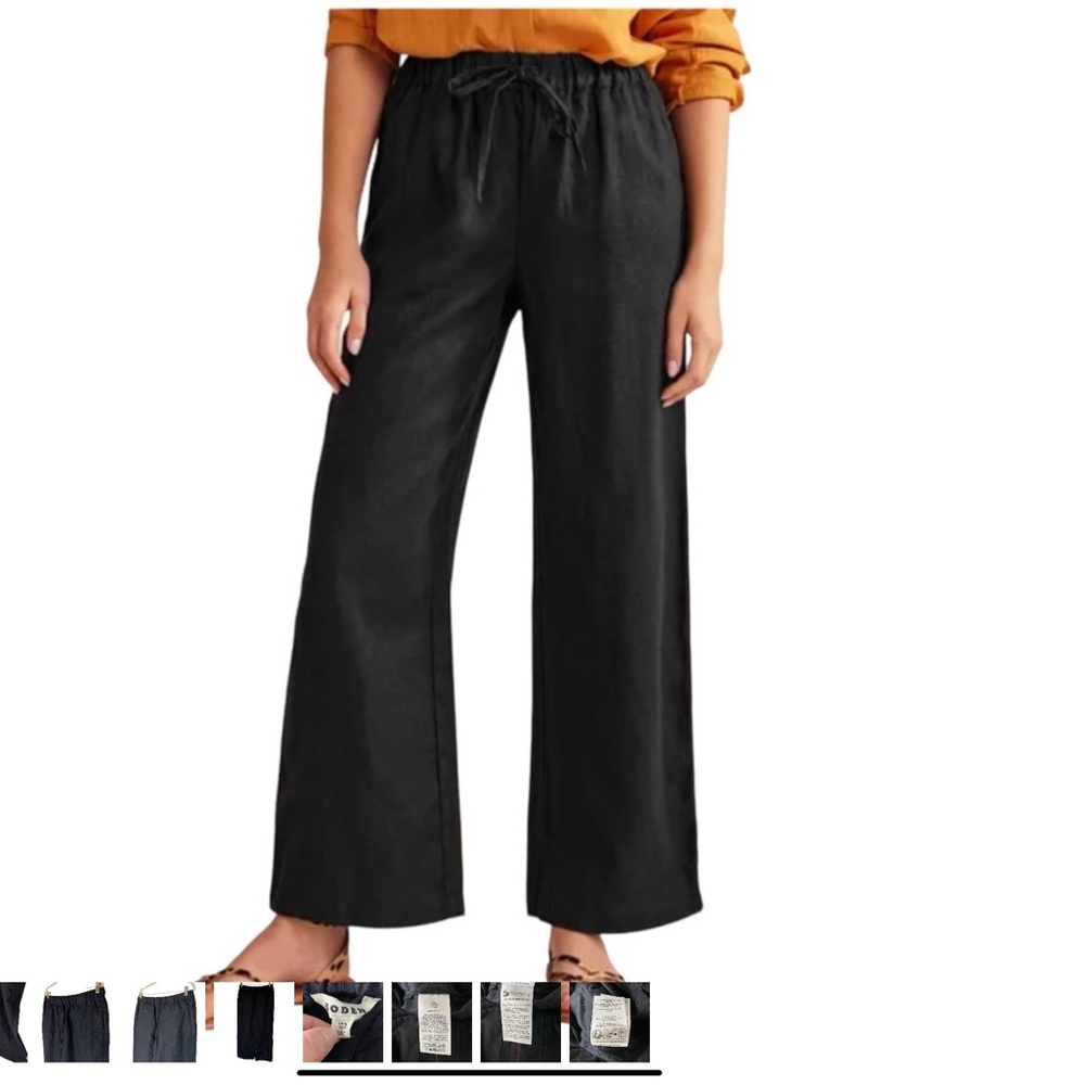 Boden Classic Black Wide Leg Pants